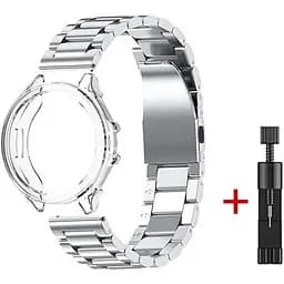 Комплект Tamister для годинника Xiaomi Watch 2Pro (бампер прозорий + ремінець Rolex design 22 мм сріблястий)