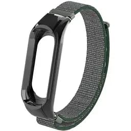 Нейлоновий ремінець Primo для фітнес-браслета Xiaomi Mi Band 3 Black Army Green