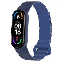 Ремінець Dual-color Magnetic для Xiaomi Mi Band 9/8/10 Navy Blue / Blue