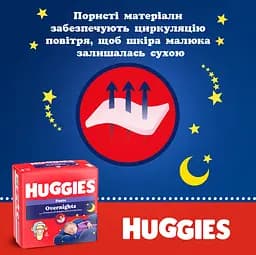 Підгузки-трусики Huggies Overnight 5 (12-17 кг) 96 шт. (4 п. x 24 шт.) - мініатюра 6