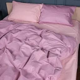 Комплект постільної білизни MisSon Сатин 22-1376 Purple Dots 160х220 см рожевий (2200010475777)