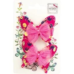 Набор заколок для волос Lukky Бабочка 2 шт. малиновый (T18546_Малиновый)