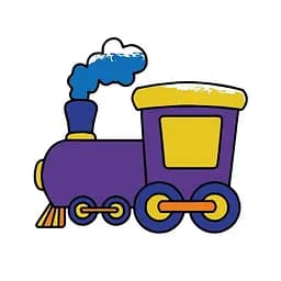 Дитяча розмальовка пальчиковими фарбами "Паровозик" Art Craft 15628-AC 25х25 см