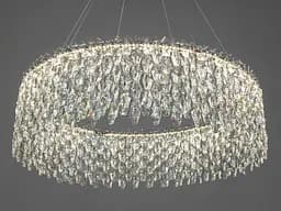 Підвісна кришталева LED люстра Diasha 582/800CH хром 78 см 104W 3 режими світла - мініатюра 2