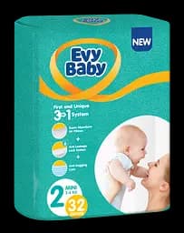Подгузники Evy Baby 2 (3-6 кг), 32 шт.