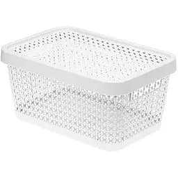 Коробка для зберігання речей, з кришкою, біла 4.5 л  (2348-IH-білий)