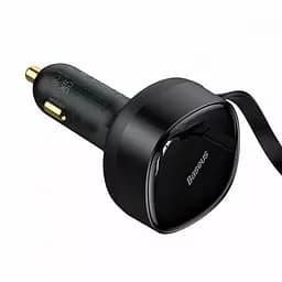 Зарядний пристрій для автоадаптер 2 в 1 Baseus Enjoyment Retractable Type-C + Type-C 33 W - мініатюра 4