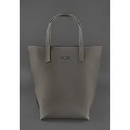 Шкіряна жіноча сумка шоппер D.D. темно-бежева