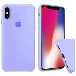 Чохол Silicone Case Full Cover iPhone X/Xs Lilac Cream