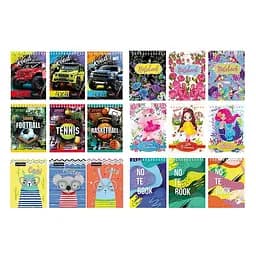 Блокнот А6 Апельсин В-П6-40 пружина зверху 40 аркушів асортимент