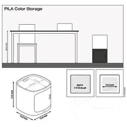 Бокс для зберігання Lechuza Pila Color Storage бiрюзовий (15921) - мініатюра 2