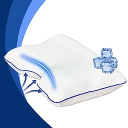 Подушка ортопедична Memory Foam Ideia контурна з ефектом пам'яті, з наволочкою на блискавці 58х42х13 см - мініатюра 6