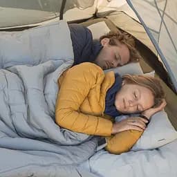 Спальник двомісний Naturehike (NH21MSD05) 15°C - з подушками - блакитний - мініатюра 7