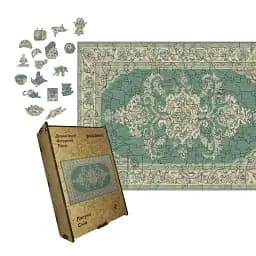 Дерев'яний фігурний пазл Килим Лагуна, А5, Картонна коробка 35 елементів