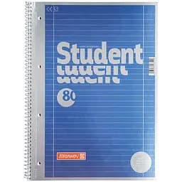 Коледж-блок Brunnen Premium А4 у лінію 80 аркушів синій (10 671 27)