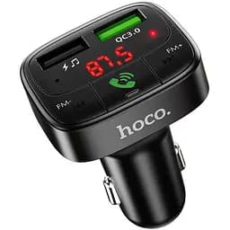 FM модулятор трансмітер HOCO E59 Promise QC3.0 Bluetooth 5.0 адаптер Зарядний пристрій Чорний
