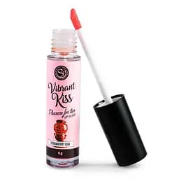 Блиск для губ зі смаком полуничної жувальної гумки Secret Play Vibrant Kiss з ефектом вібрації 6 г - мініатюра 2