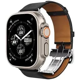 Шкіряний ремінець Spigen Enzo Black для Apple Watch 49mm/45mm/44mm (AMP06926)