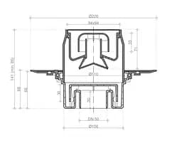 Трап для душу Pestan Confluo Vertical Dry вертикальний з фланцем 10х10 см 30412 - мініатюра 5