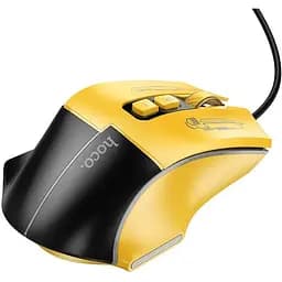 Миша провідна ігрова USB HOCO GM31 3600dpi RGB підсвічування чорно-жовте