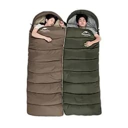 Спальник Naturehike U350 з капюшоном (NH20MSD07) +1°C - лівий - темно-зелений - мініатюра 8
