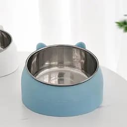 Миска для тварин Semi для котів та собак 16 см діаметр площини з нахилом 15°, Blue