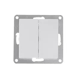 Выключатель Brille двухклавишный белый NB-2V wh