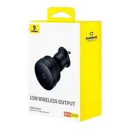 Бездротове зарядне + тримач для авто Baseus MagPro Series Magnetic Wireless Air Vent 15W C40164100121-00 - мініатюра 6