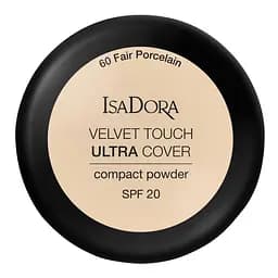 Компактна пудра для обличчя IsaDora Velvet Touch Ultra Cover SPF 20, відтінок 60 (Fair Porcelain), вага 7,5 г (551389)