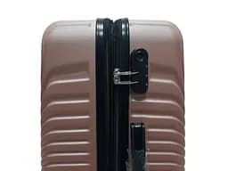 Валіза маленька S ABS-пластик Worldline Airtex 652 60×39×25см 58л Рожеве золото