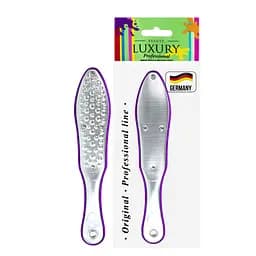 Терка для пяток Beauty Luxury лазерная двусторонняя металлическая грит 80/120