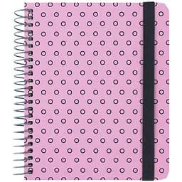 Блокнот на спіралі Axent B6+ клітинка 120 аркушів рожевий (8461-1-A)