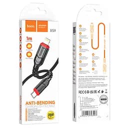 Кабель Hoco X59 Victory PD charging data cable iP(L=1 м) чорний - мініатюра 2
