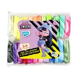 Набор для лепки с воздушным пластилином L.O.L. Surprise! Tweens LOL70192, 24 цвета неон