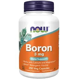 Витамины и минералы Now Boron 3 мг 250 капсул