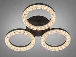 Стельова LED-люстра Diasha MX4770/3S BK, акрилові кільця, Ø40 см, 45 W - мініатюра 2