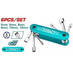 Набір ключів торцевих гайкових Total 5-12 мм Crv 6 шт. (THFND061)