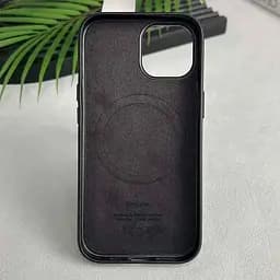 Чохол Leather Case with MagSafe для Apple iPhone 15 Pro Midnight AAA [136341] - мініатюра 4
