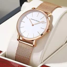 Жіночий годинник Hannah Martin gold+white