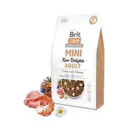 Сухий корм для собак малих порід Brit Care Mini Raw Delights Turkey with Shrimp індичка з креветками 2 кг - мініатюра 3