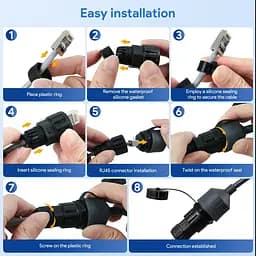 Адаптер перехідник EDUP EP-SK0085 для Starlink Gen 3 SPX на RJ45 водонепроникний (19213) - мініатюра 8