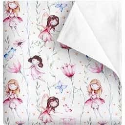 Пелюшка багаторазова Cosas непромокаюча Fairies Flowers 100х120 см (Diaper_FairiesFlowersRose_100x120)
