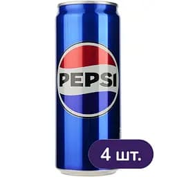 Напиток Pepsi Cola безалкогольный сильногазированный 0.33 л x 4 шт.