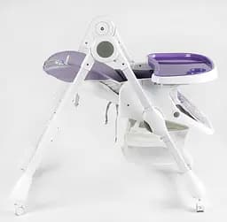 Стільчик для годування K-60290 Joy м'який чохол ПВХ, 4 колеса, знімний столик, кошик, в коробці (6989203550090) - мініатюра 4