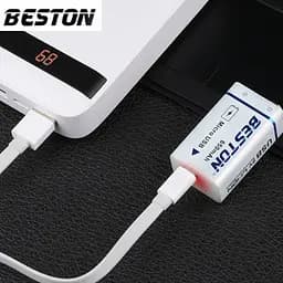 Акумулятор крона Beston 650mAh 9V Li-ion microUSB - мініатюра 5