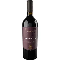 Вино Cantina Sava Poggio Pasano Negroamaro Puglia красное сухое 0.75 л