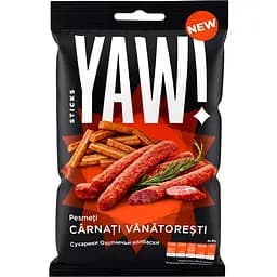 Сухарики стікси Yaw! зі смаком мисливських ковбасок 50 г