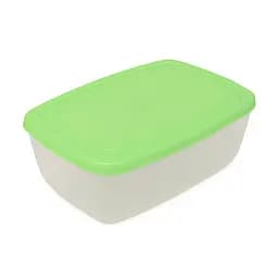 Контейнер судок лоток пищевой с цветной крышкой 0.6 л 15×10.5×6.5 см, Господар Салатовый 87890