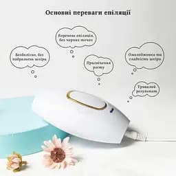 Фотоепілятор жіночий від мережі, епілятор для ніг та зони бікіні IPL GR216B Білий - мініатюра 6