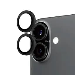 Протиударне захисне скло AR для камери Apple iPhone 16/16 Plus black , захист лінз від подряпин та ударів, лінзи на камеру з рамкою, ArmorStandart (ARM79402)